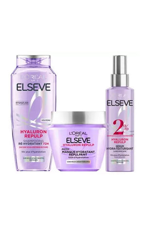 Routine Capillaire Hydratante 72H - Elseve Hyaluron Repulp