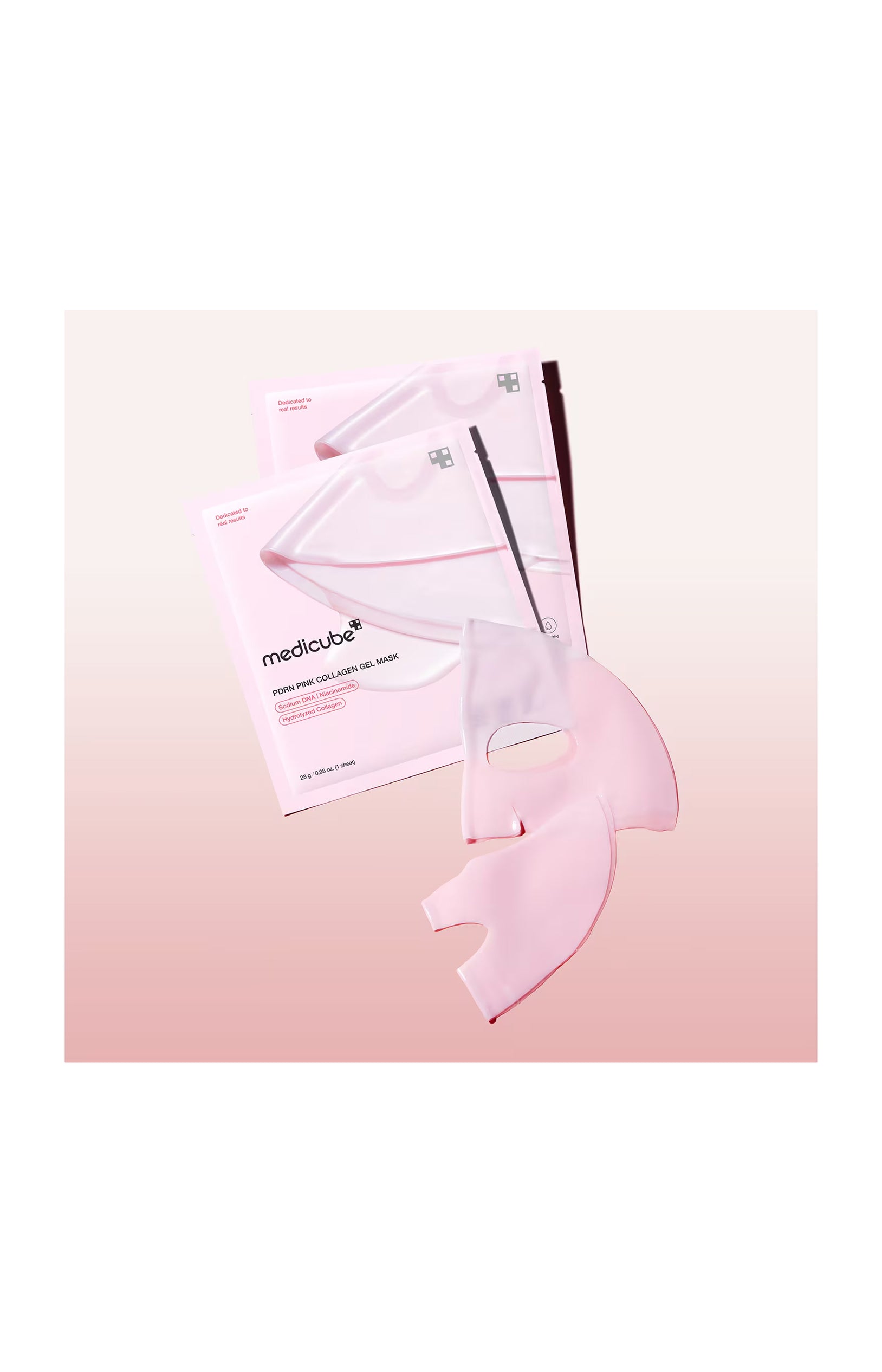 Masques gel hydratants - Collagène & niacinamide - Visage - 4 unités