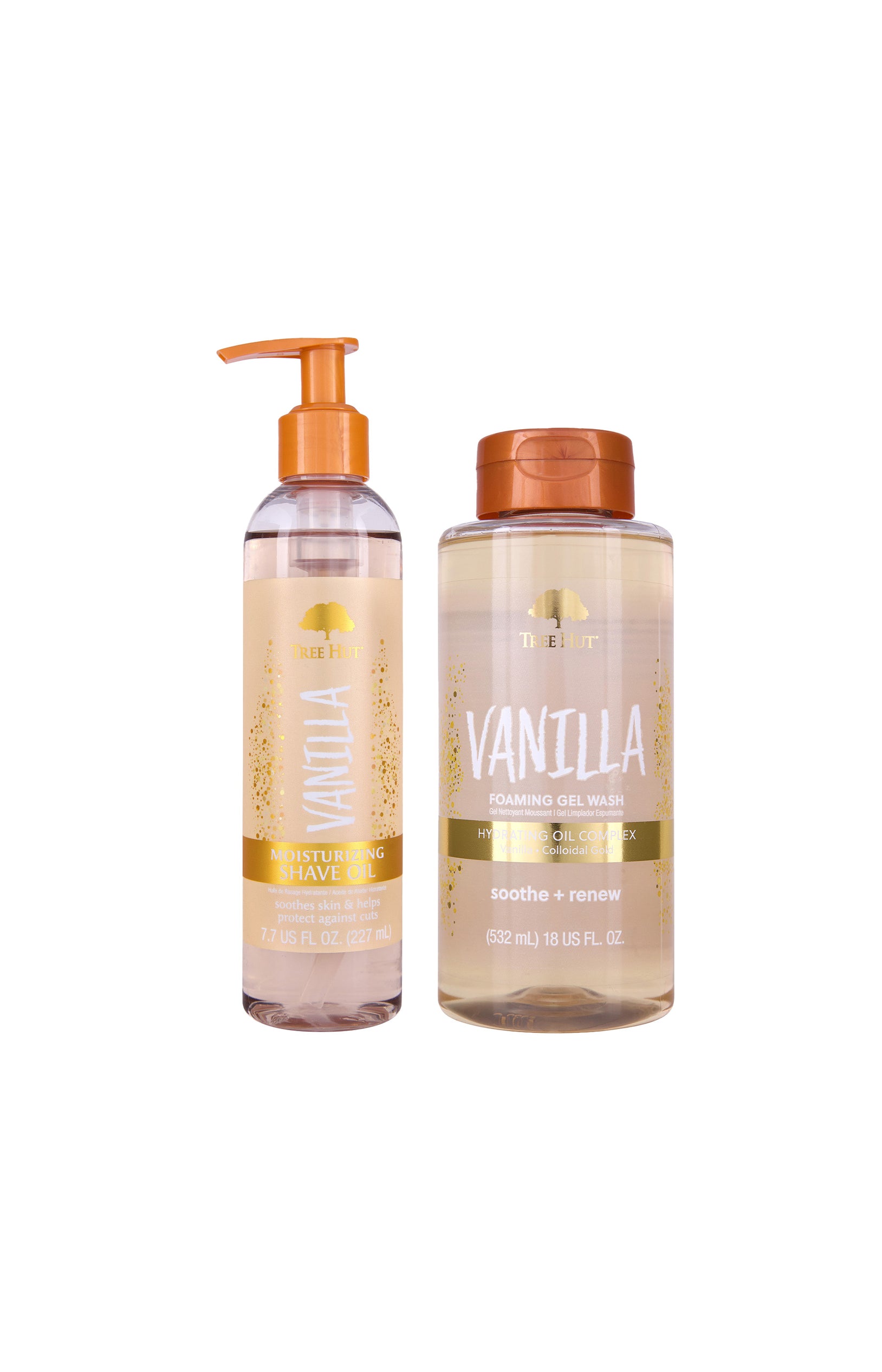 Huile de rasage hydratante & gel douche - Vanille