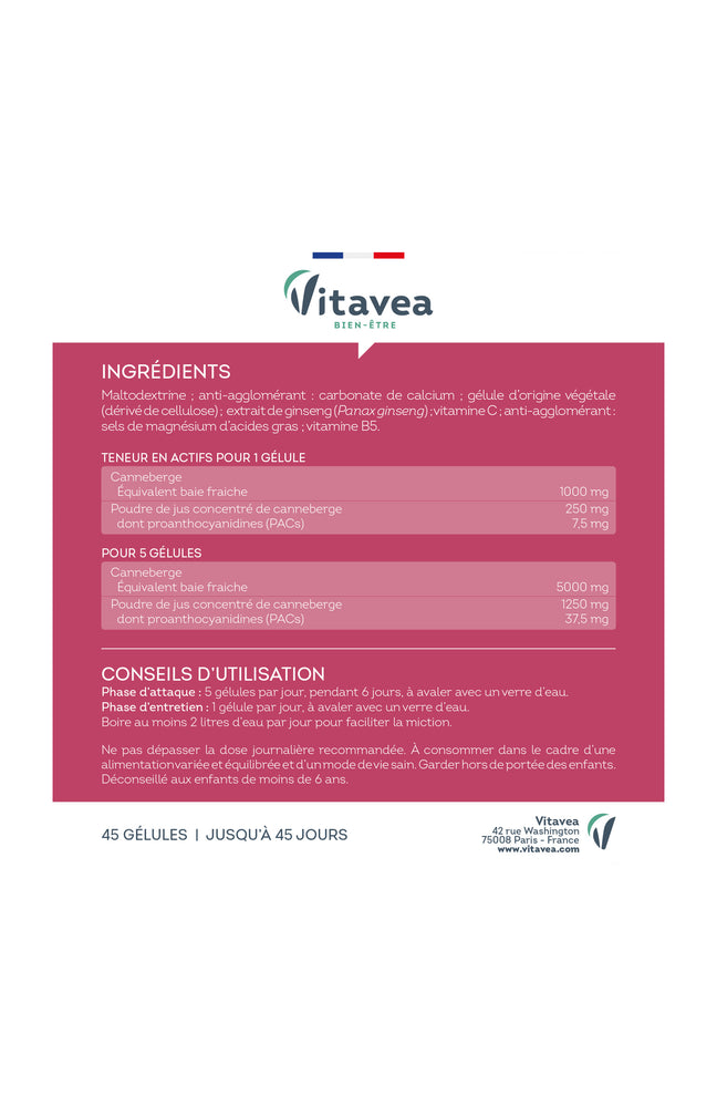 Cure confort urinaire - Cranberry - 45 jours