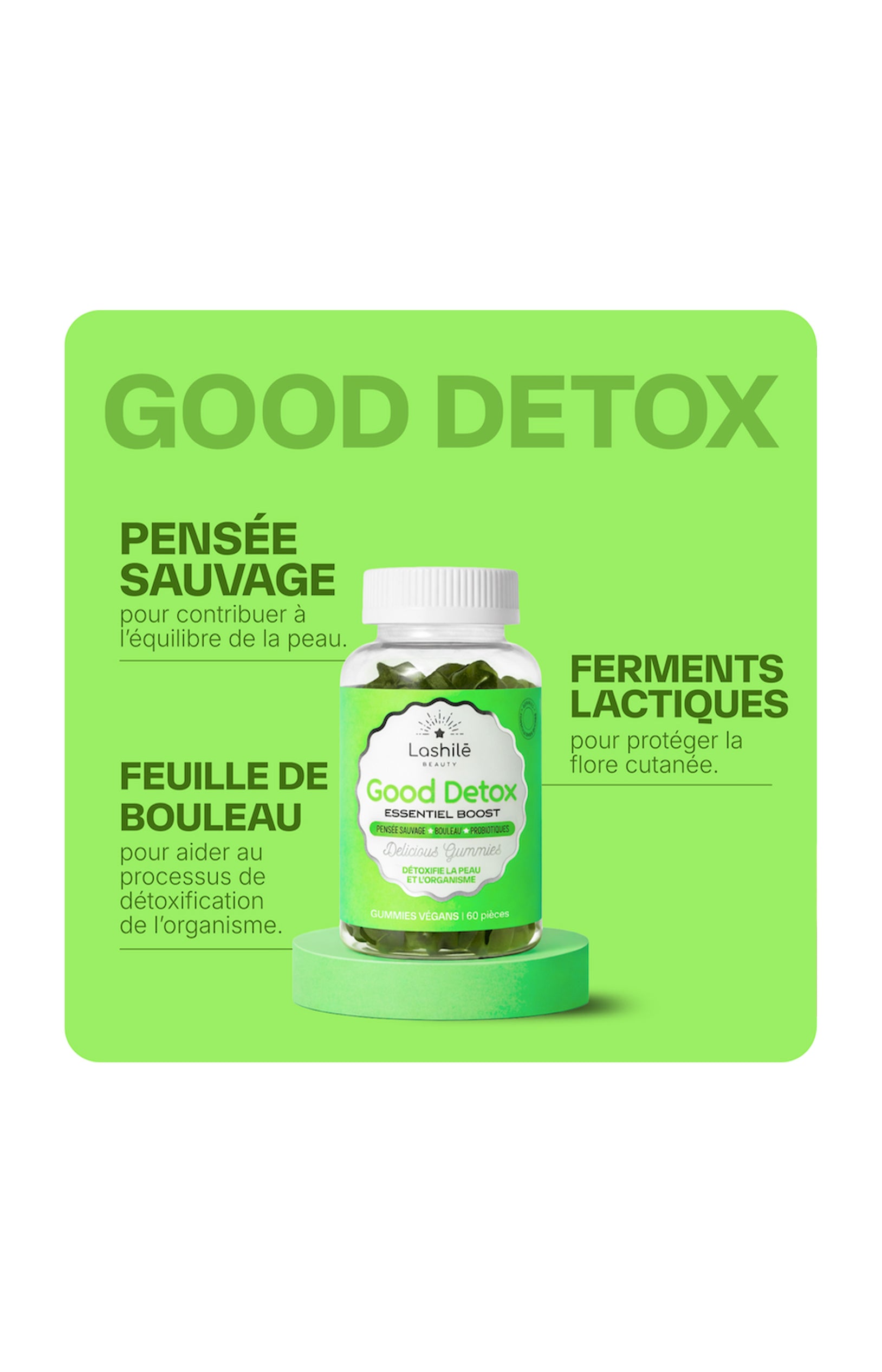 Gummies purifiants - Good Detox - Pomme - 1 mois