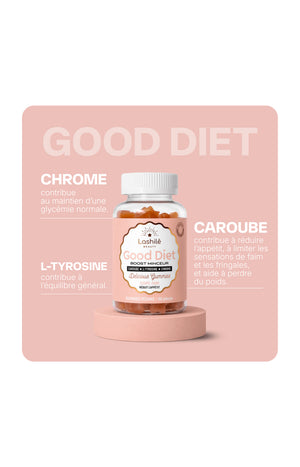 Gummies minceur - Good Diet - Abricot - 1 mois