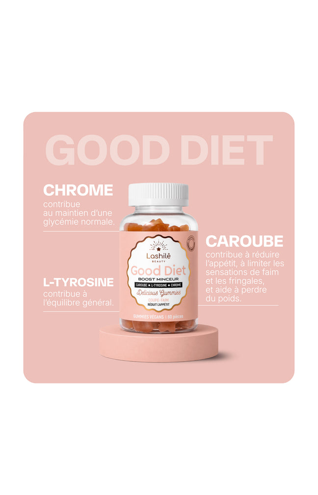 Gummies minceur - Good Diet - Abricot - 1 mois