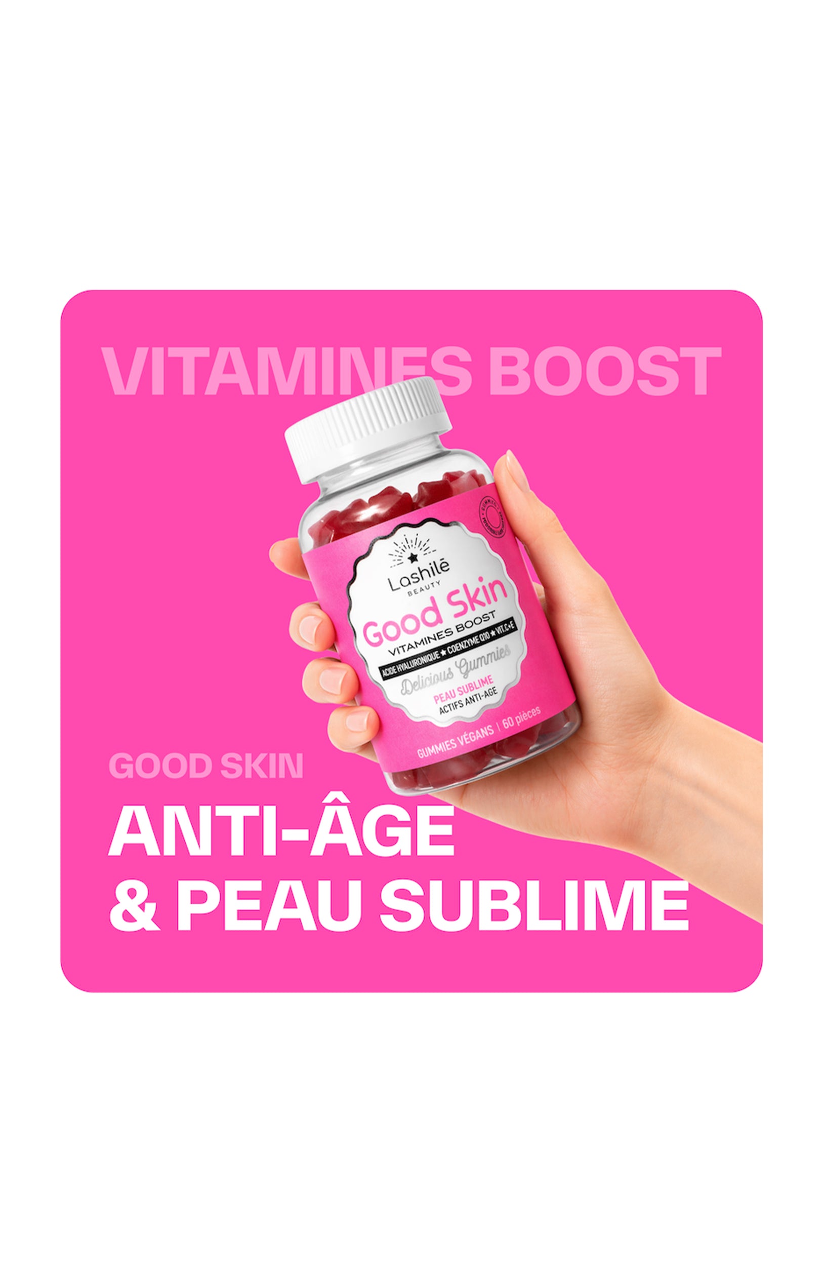Gummies peau sublime - Good skin - Fraise - 1 mois