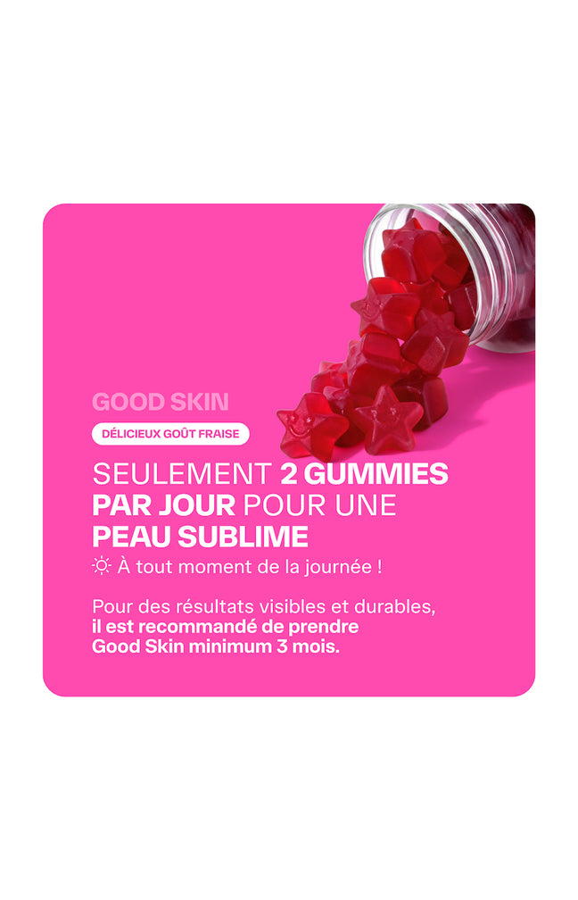 Gummies peau sublime - Good skin - Fraise - 1 mois