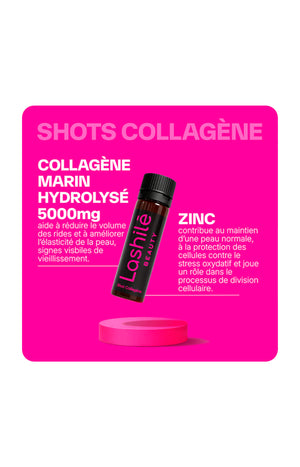 Shots anti-âge - Collagène - Pêche - 14 jours