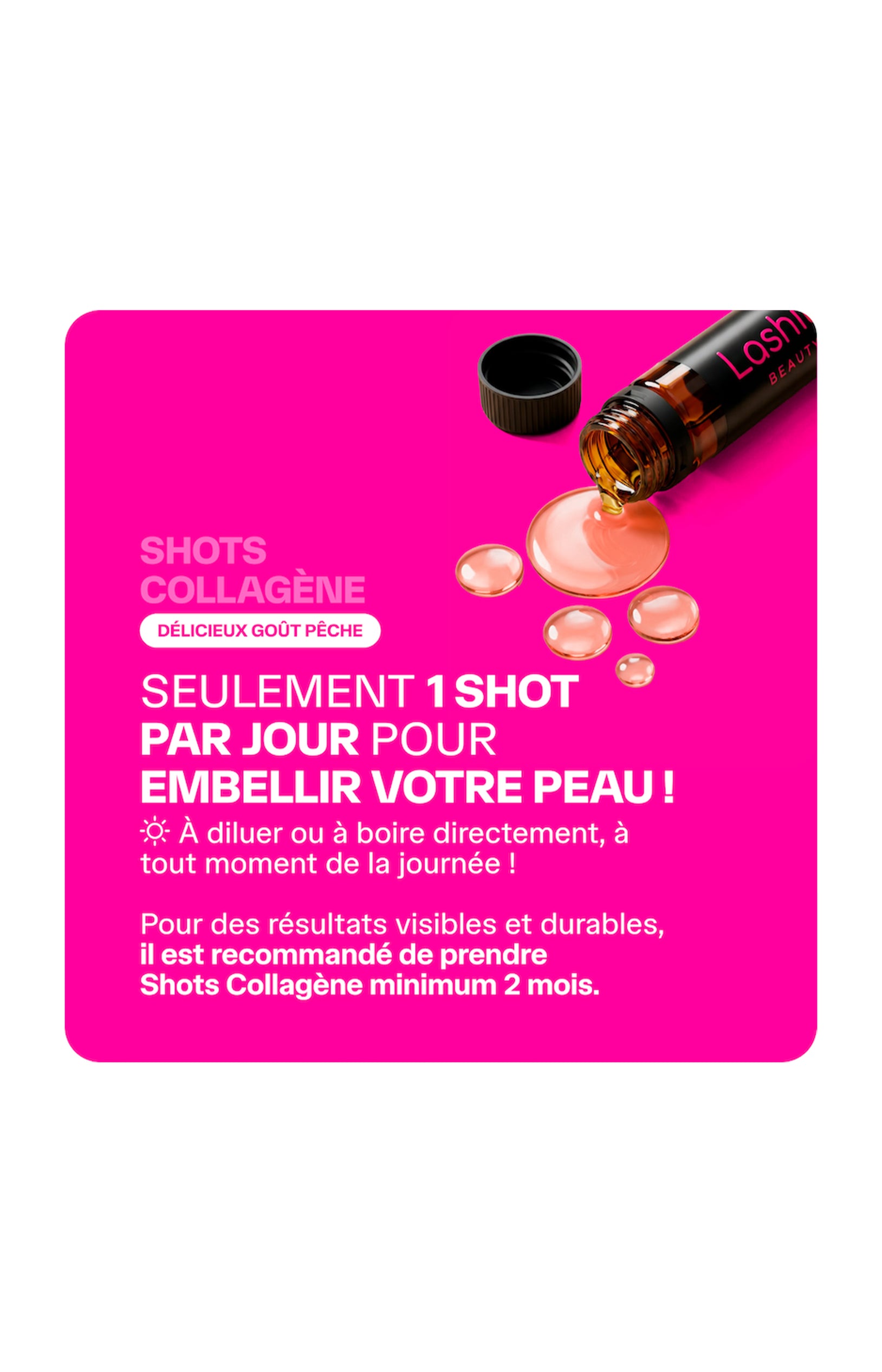 Shots anti-âge - Collagène - Pêche - 14 jours