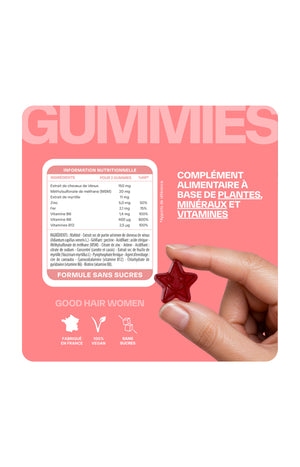 Gummies force des cheveux - Good Hair Women - Fruits rouges - 1 mois