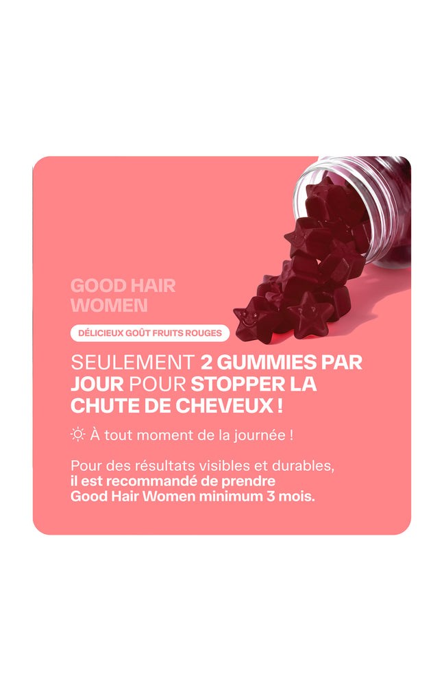 Gummies force des cheveux - Good Hair Women - Fruits rouges - 1 mois