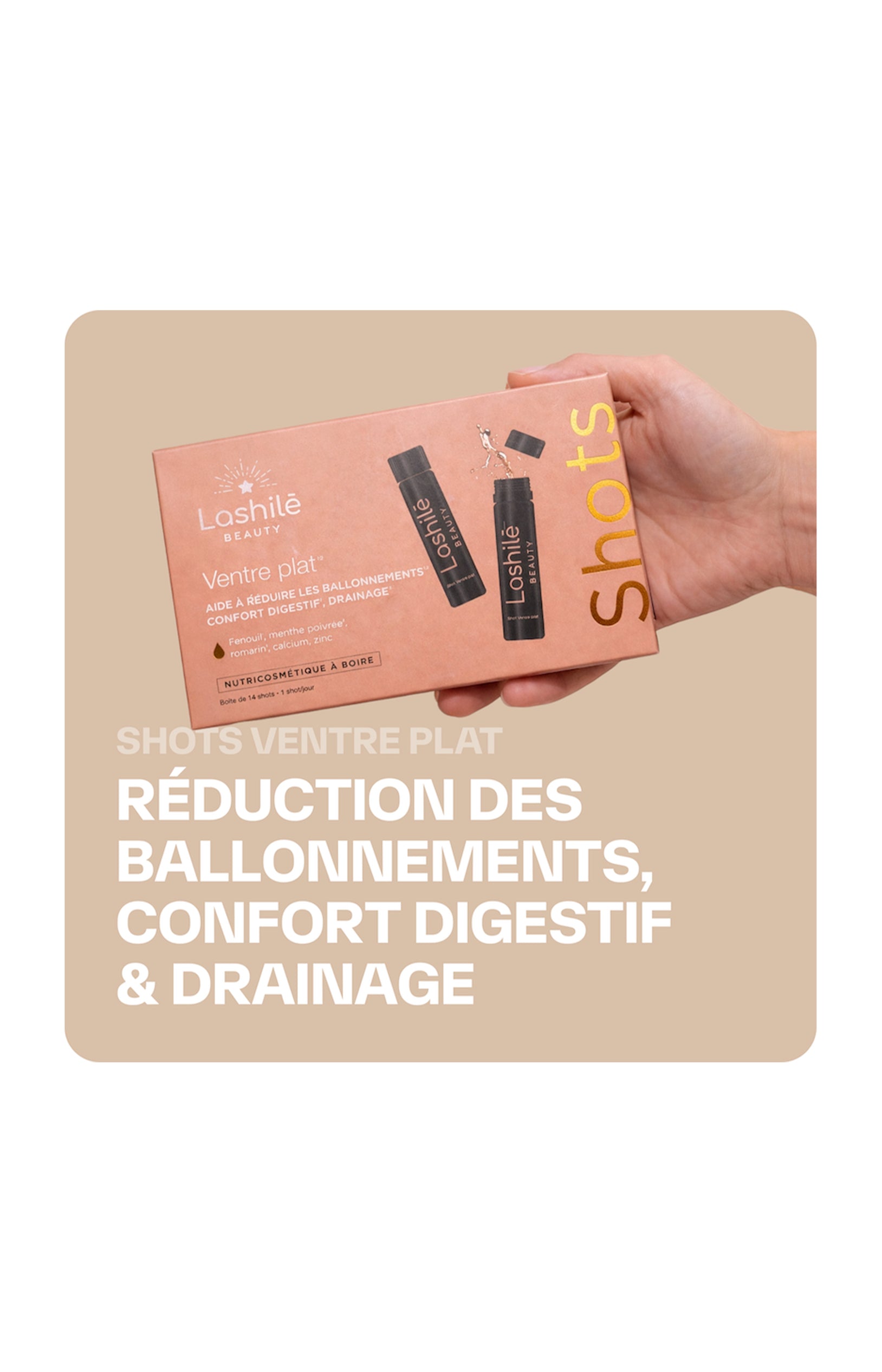 Shots ventre plat - Pêche & citron - 14 jours