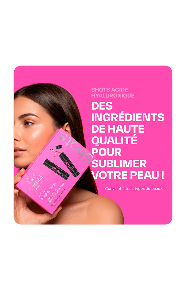 Shots beauté de la peau - Acide hyaluronique - Pêche - 14 jours
