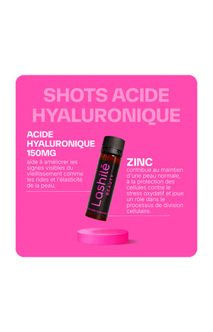 Shots beauté de la peau - Acide hyaluronique - Pêche - 14 jours