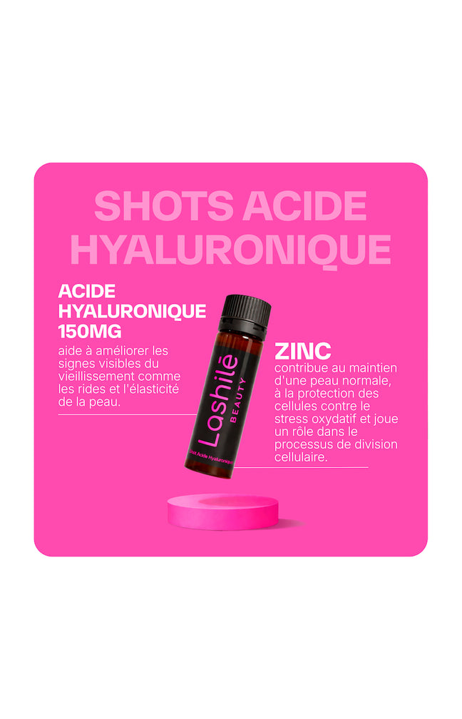 Shots beauté de la peau - Acide hyaluronique - Pêche - 14 jours
