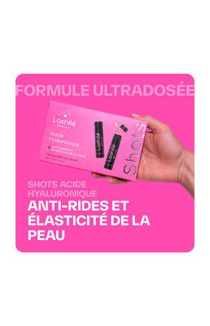 Shots beauté de la peau - Acide hyaluronique - Pêche - 14 jours