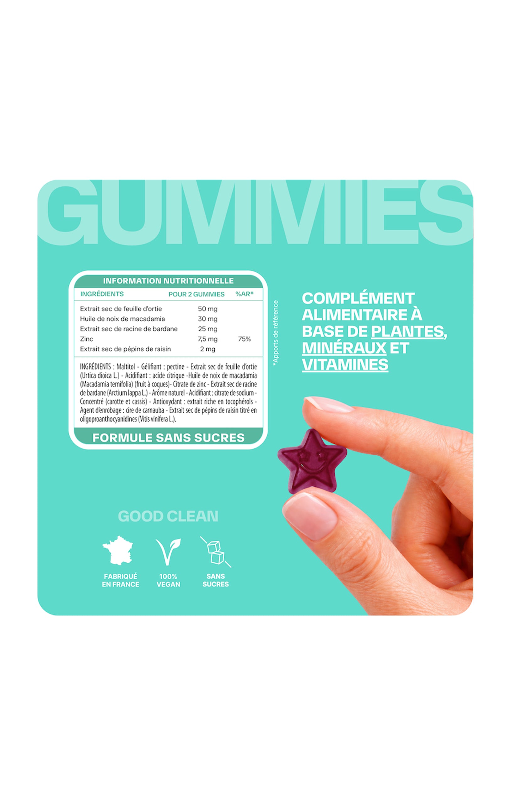Gummies anti-imperfections - Good Clean - Cassis - 1 mois