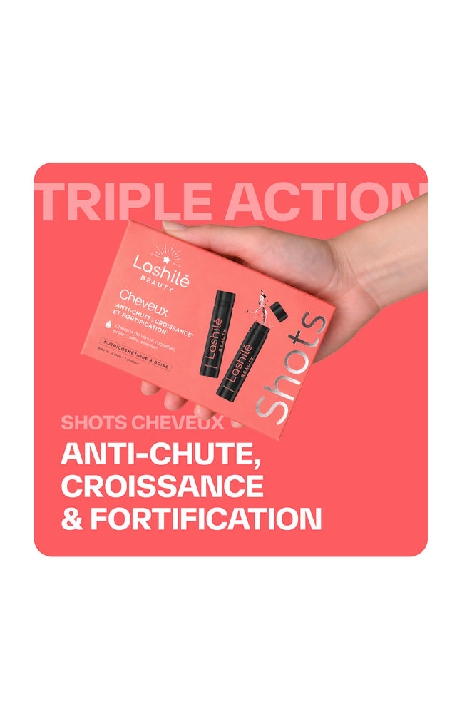 Shots cheveux triple action - Pêche - 14 jours