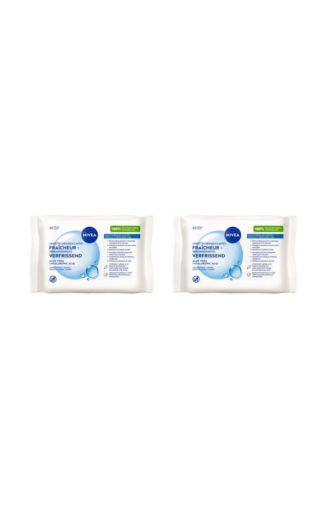 2 lots de 20 lingettes démaquillantes - Efficacité Waterproof
