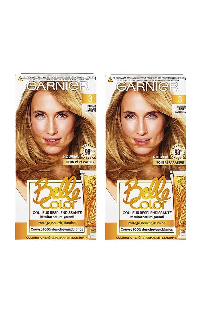 2 colorations permanentes - 03 blond doré naturel