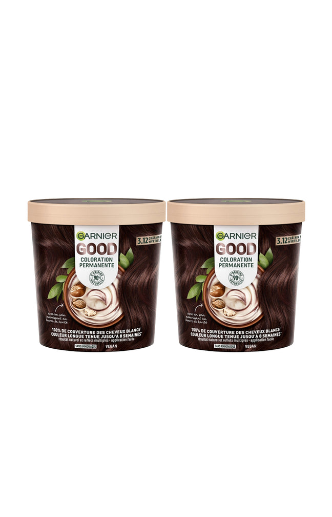 Coloration permanente 3.12 Chatain foncé Myrtille - Sans ammoniaque x 2