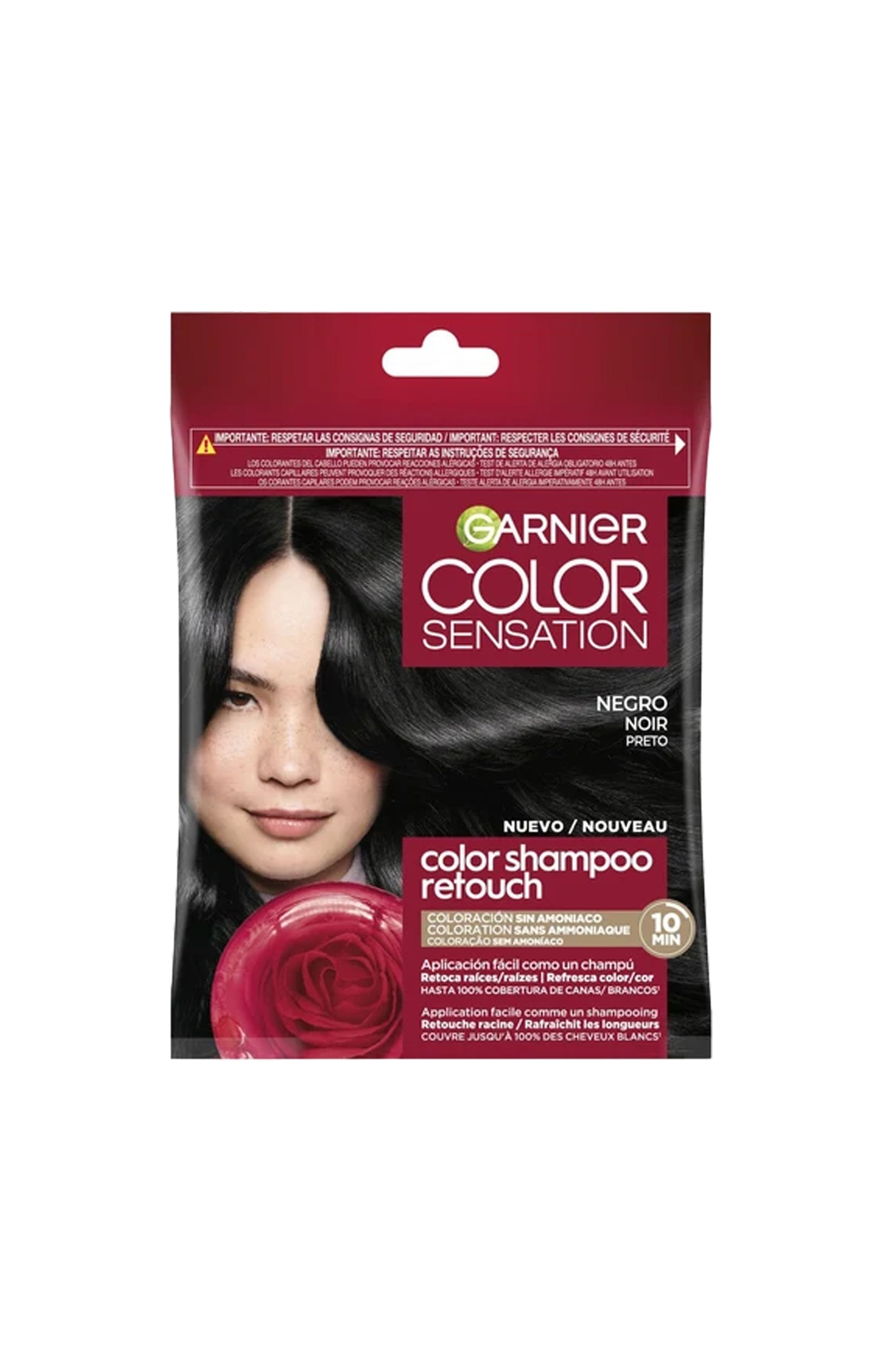 Coloration permanente 1.0 Noir - Shampoing Retouche x 2