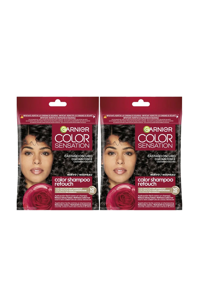 Coloration permanente 3.0 Dark Brown Châtain Foncé - Shampoing Retouche x 2