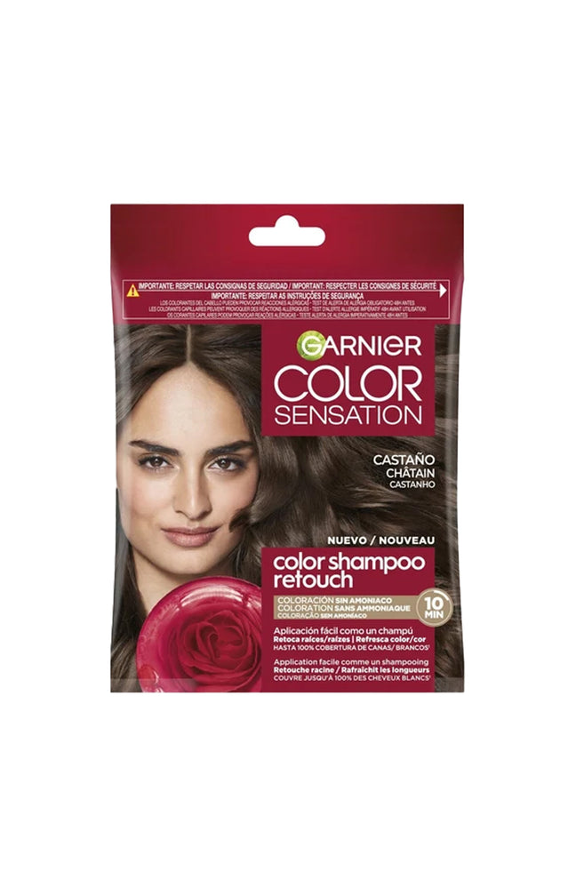 Coloration permanente 4.0 Châtain Couvre - Shampoing Retouche x 2