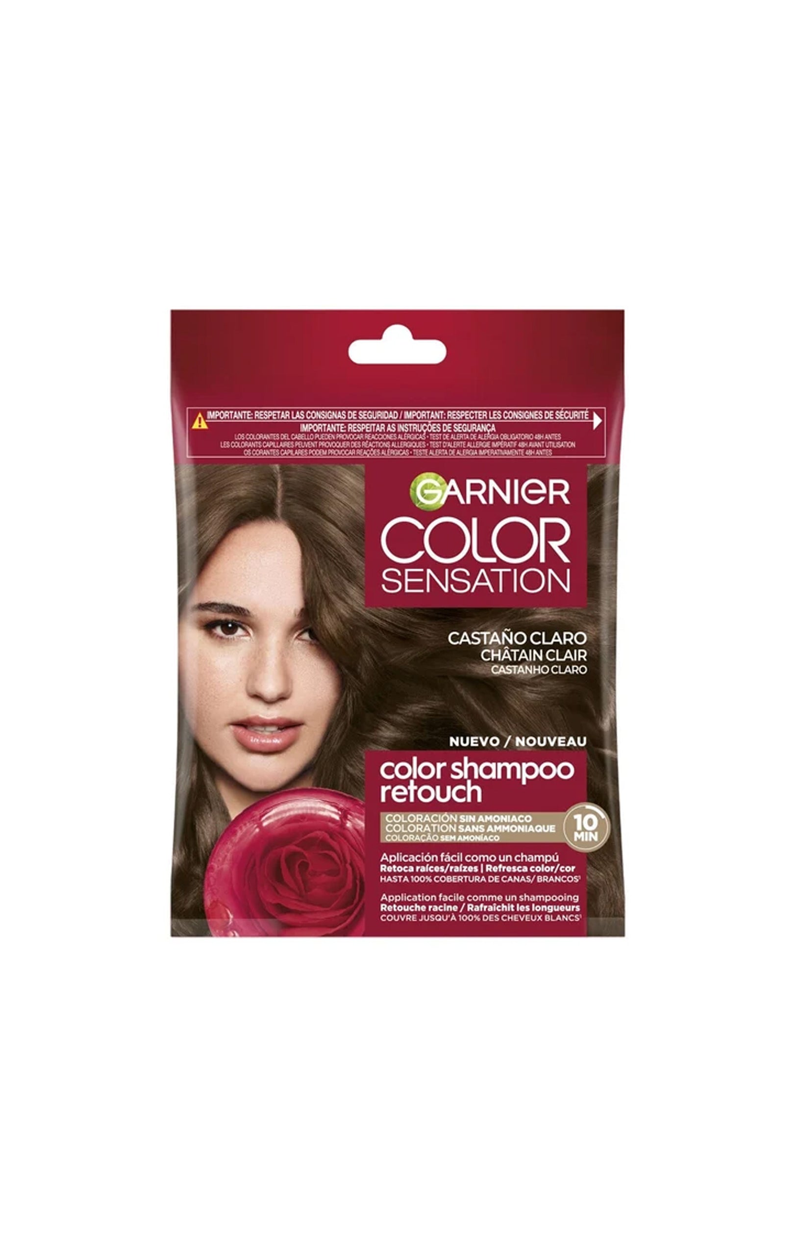 Coloration permanente 5.0 Châtain Clair - Shampoing Retouche x 2