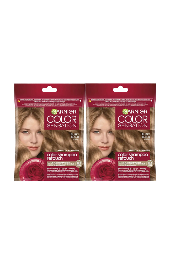 Coloration permanente 7.0 Blond - Shampoing Retouche x 2