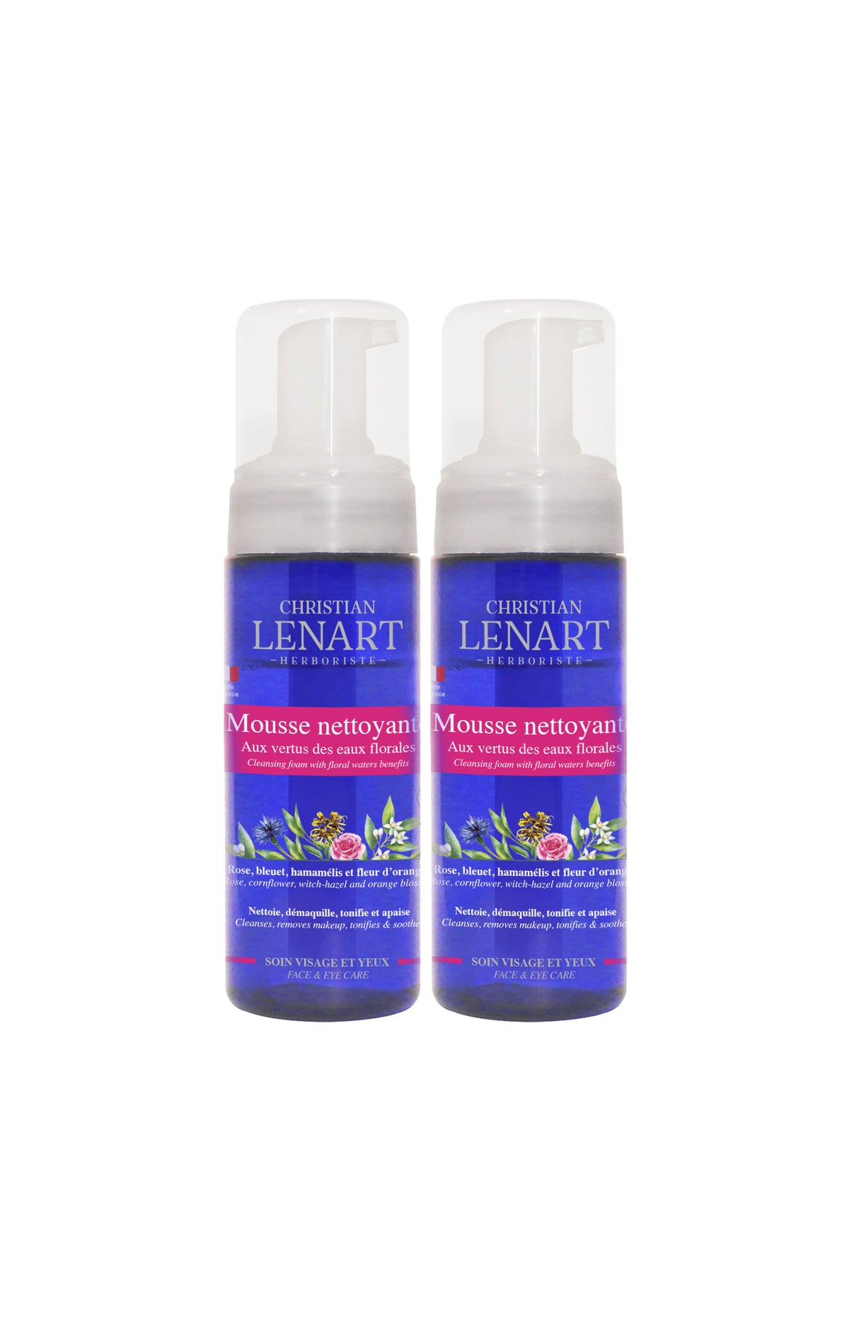 2 mousses nettoyantes démaquillantes tonifiantes - Visage & yeux - 150 ml