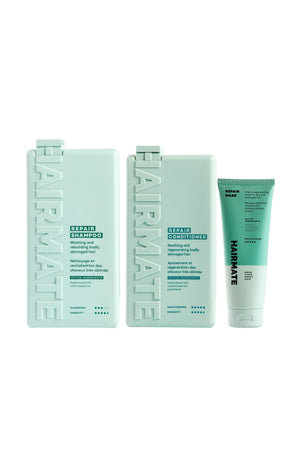 Routine réparatrice - Hairmate - Shampoing, après shampoing & masque