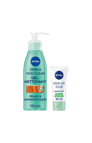 Gel nettoyant & crème matifiante