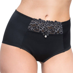 Culotte à dentelle taille haute - Tilia  - Noir