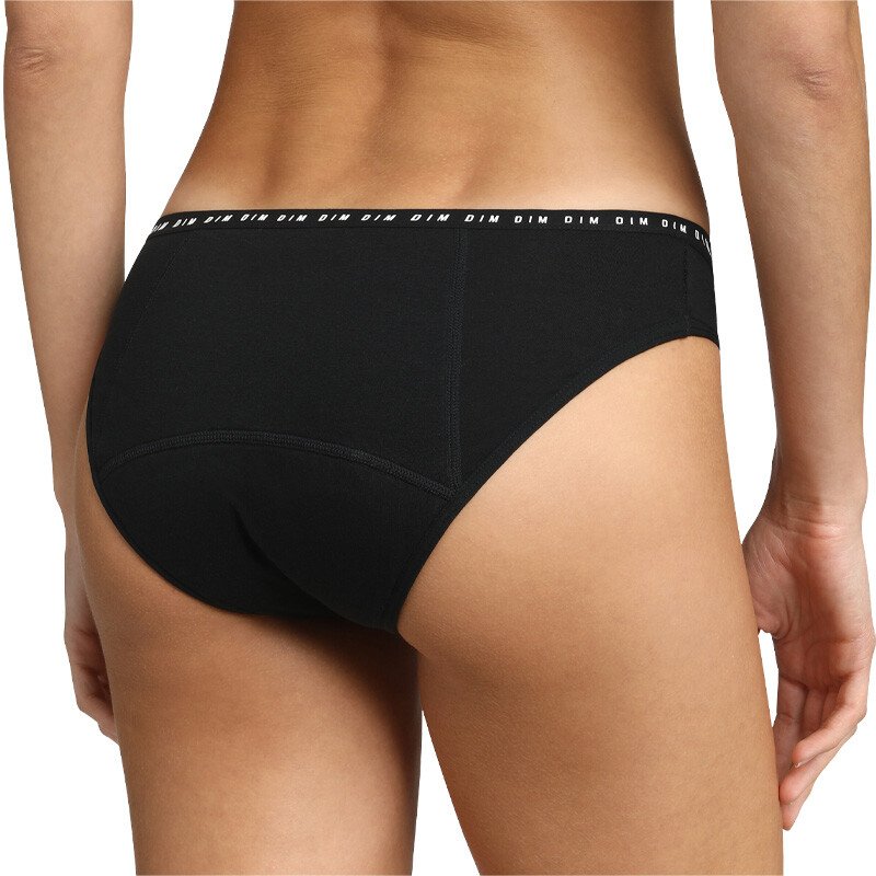 Culottes menstruelles en coton bio - Flux abondants - 2 unités-Noir