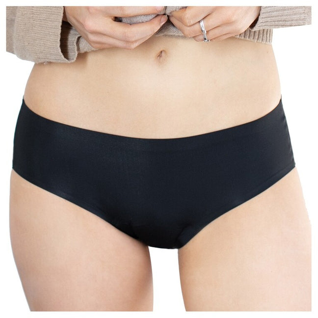 Shorty menstruel invisible - Flux moyens  - Noir