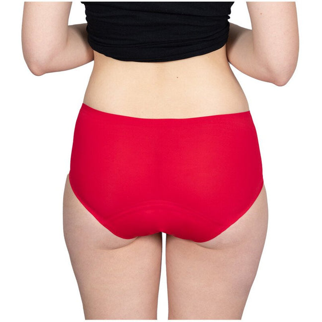 Shorty menstruel invisible - Flux moyens  - Rouge