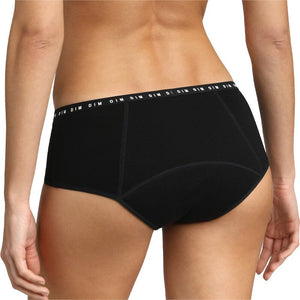 Shorties menstruels en coton bio - Flux abondants - 1 unité-Noir