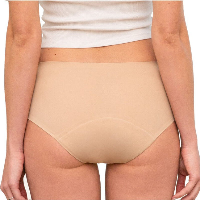 Shorty menstruel invisible - Flux moyens  - Nude