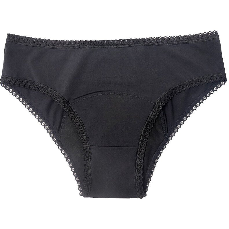 Trio de culottes menstruelles - Flux moyens à abondants  - Noir