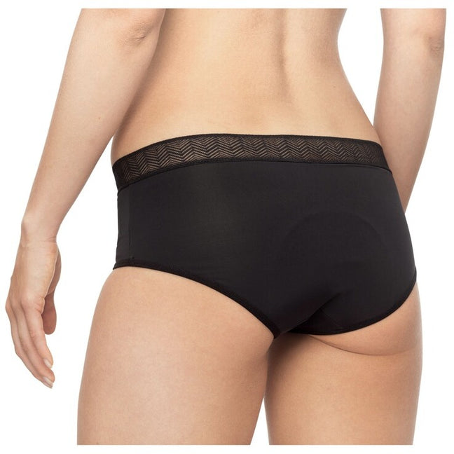 Shorty menstruel en nylon - Flux légers à normaux  - Noir