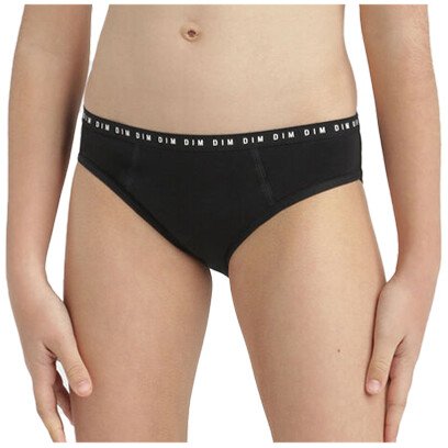 Culotte menstruelle en coton bio - Flux moyens - Noir