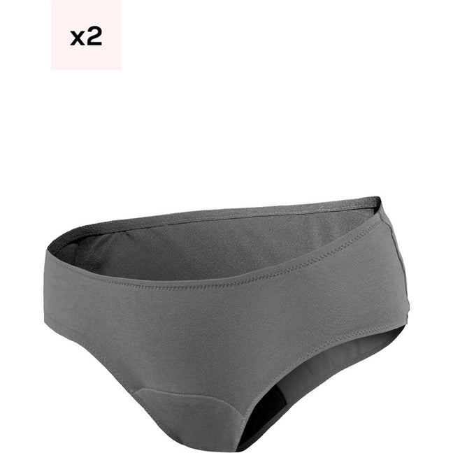 Duo de shortys menstruels - Nina - Flux moyens  - Gris