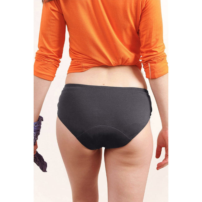 Duo de shortys menstruels - Nina - Flux moyens  - Gris