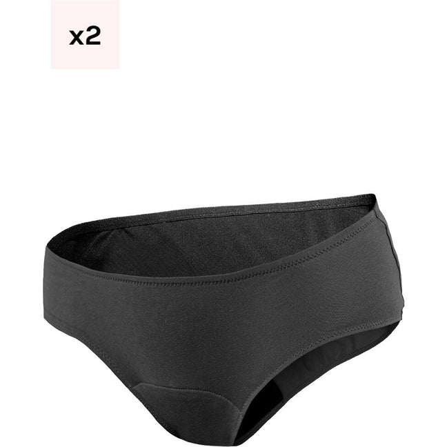 Duo de shortys menstruels - Nina - Flux moyens -Noir