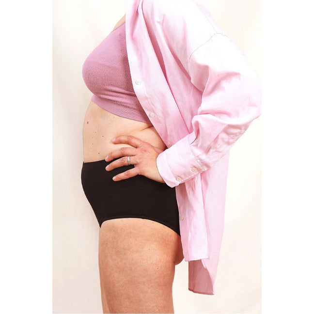 Duo de shortys menstruels - Nina - Flux moyens -Noir