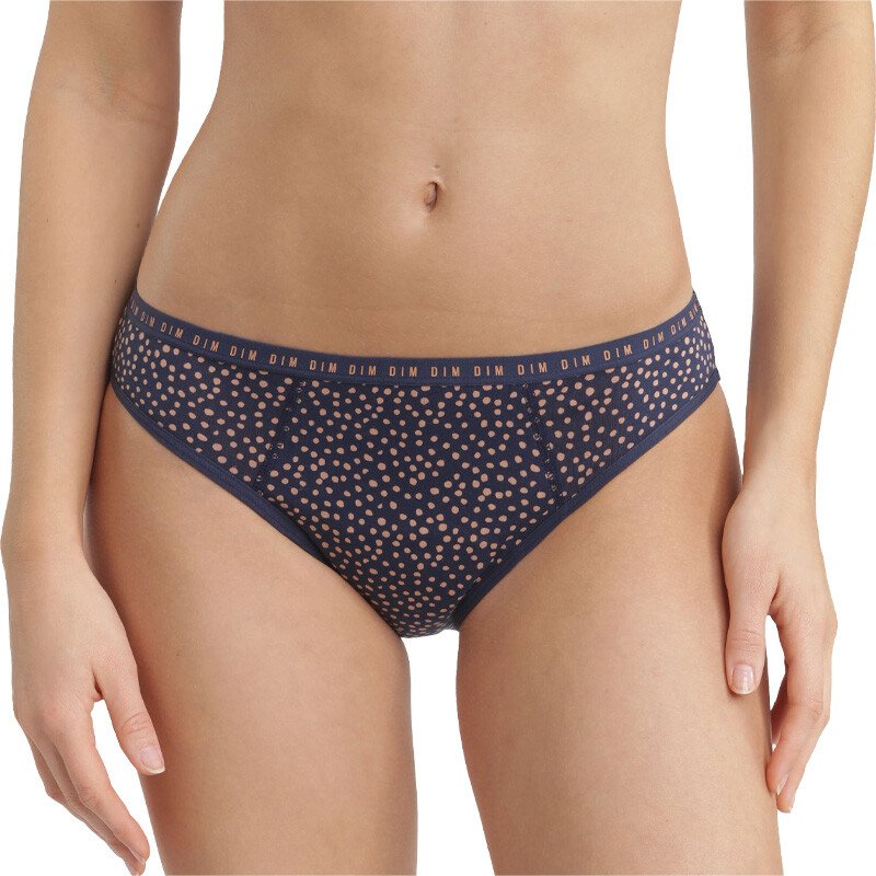 Culottes menstruelles en coton bio - Flux moyens - 2 unités -Bleu foncé