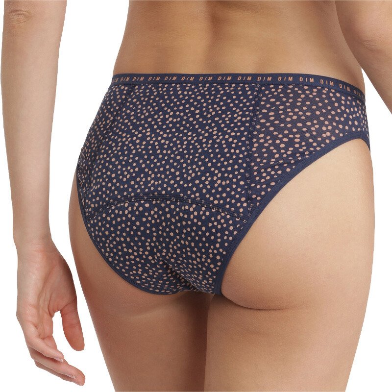 Culottes menstruelles en coton bio - Flux moyens - 2 unités -Bleu foncé