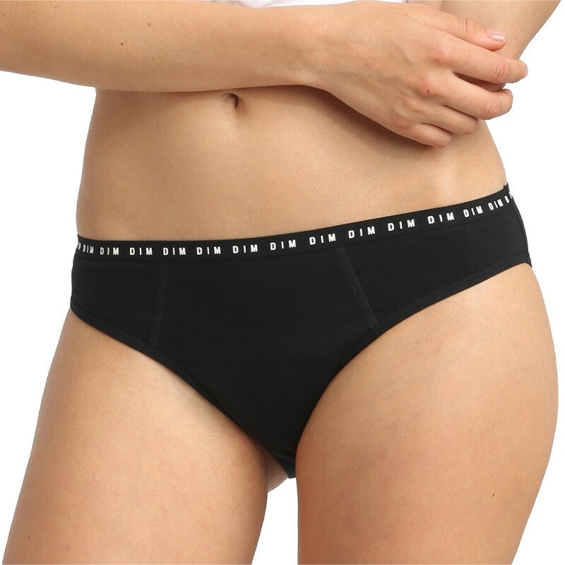 Culottes menstruelles en coton bio - Flux moyens - 2 unités -Noir