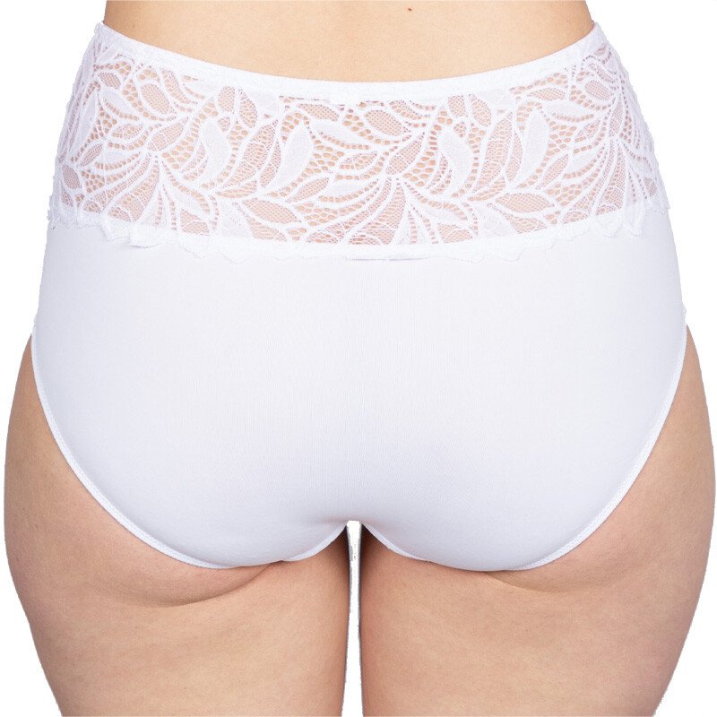 Culotte à dentelle taille haute - Rosana  - Blanc