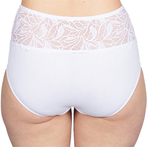 Culotte à dentelle taille haute - Rosana  - Blanc