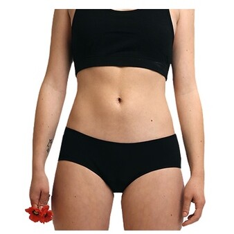 Shorty menstruel - Nina - Flux moyens  - Noir